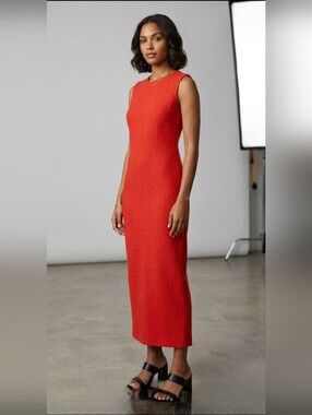 94. NWOT - ZARA Elegant Red Sleeveless Dress